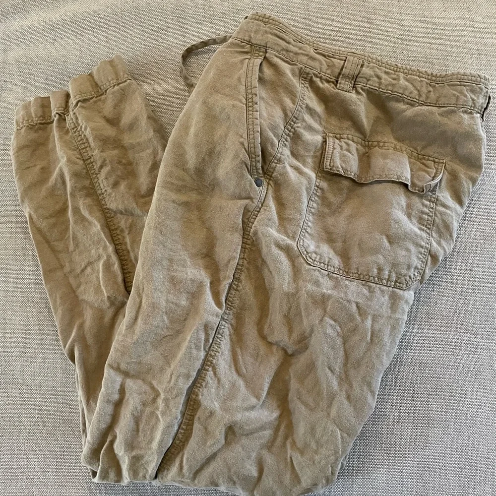 Baird‎ McNutt x MURANO Drawstring Button Fly Linen Trouser in Khaki Size 35